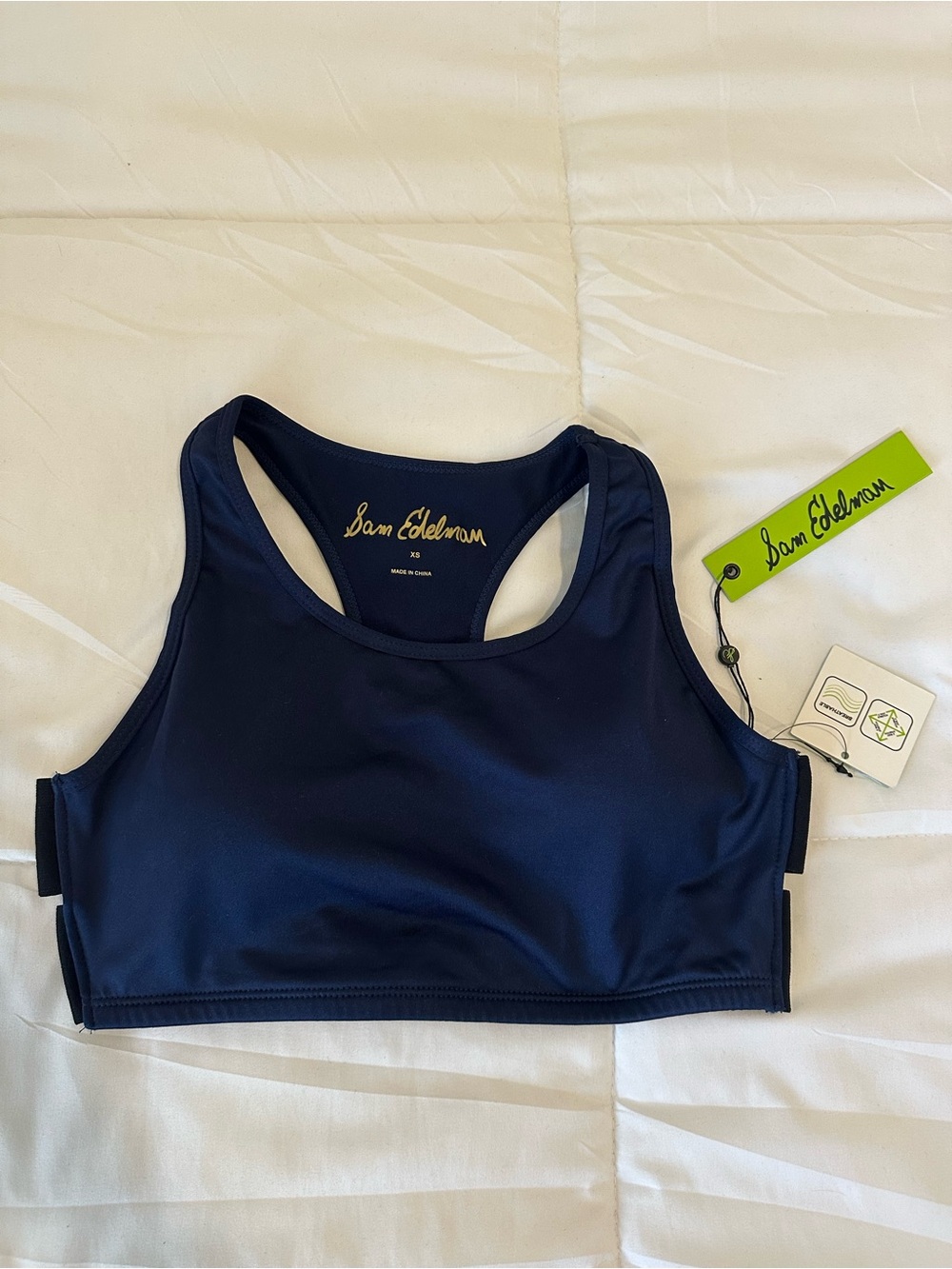 Sam Edelman Dark Navy Racerback Sports Bra